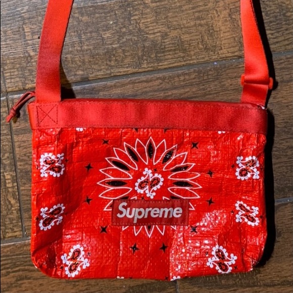 Supreme Bandana Tarp Side Bag - Red for Men